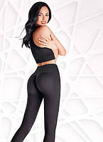 Лосини жіночі Giulia Leggings Rib у рубчик із моделювальним швом ззаду ефект пушап