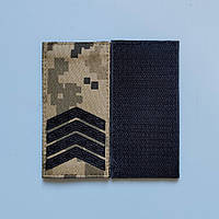 Погон Старший Сержант ЗСУ на липучці (піксель)