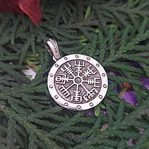 Рунічний компас, щит, Вегвісир, Vegvisir Кулон, амулет, талісман, фото 2