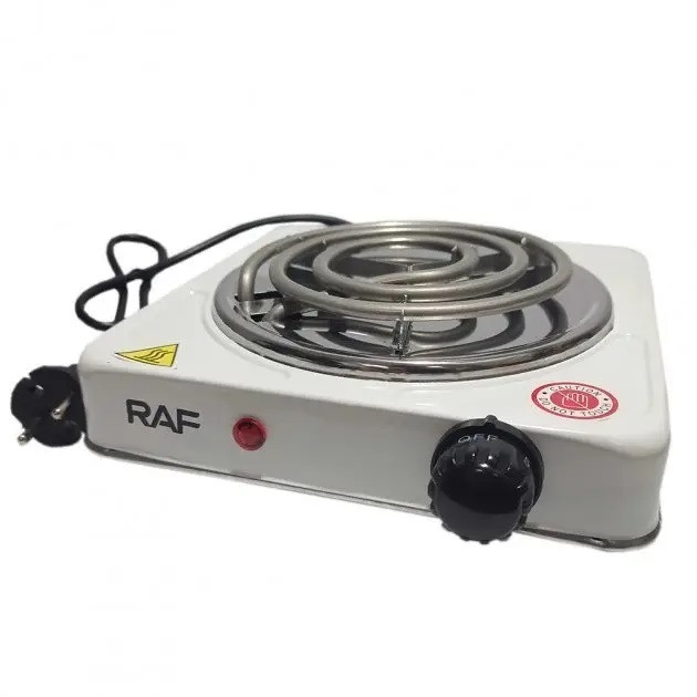 Електрична плита RAF-8010B 1000Вт спіраль настільна спіральна електропіч 1 комфорка, фото 1