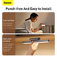 Універсальна лампа BASEUS Magnetic Stepless Dimming Charging Desk Lamp 4.5W, 1800mAh, 4-24h, фото 10