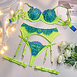 Сексуальний комплект спідньої білизни, еротична спідня білизна. Красива жіноча білизна, розмір M, фото 7