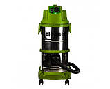 Промисловий пилосос Cleaner VC-1600 (2 двигуни, об'єм бака 38 л, вологозахищений, корпус з нержавіючої сталі, 1 багаторазовий, фото 6