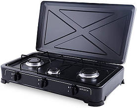 Газова настільна плита 3 конфорки Brock Electronics GS-2003-BK чорна