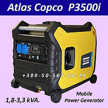 Мобільний Бензиновий Генератор Atlas Copco P3500i S5 AVR Mobile Generator 1,8-3,3 kVA.