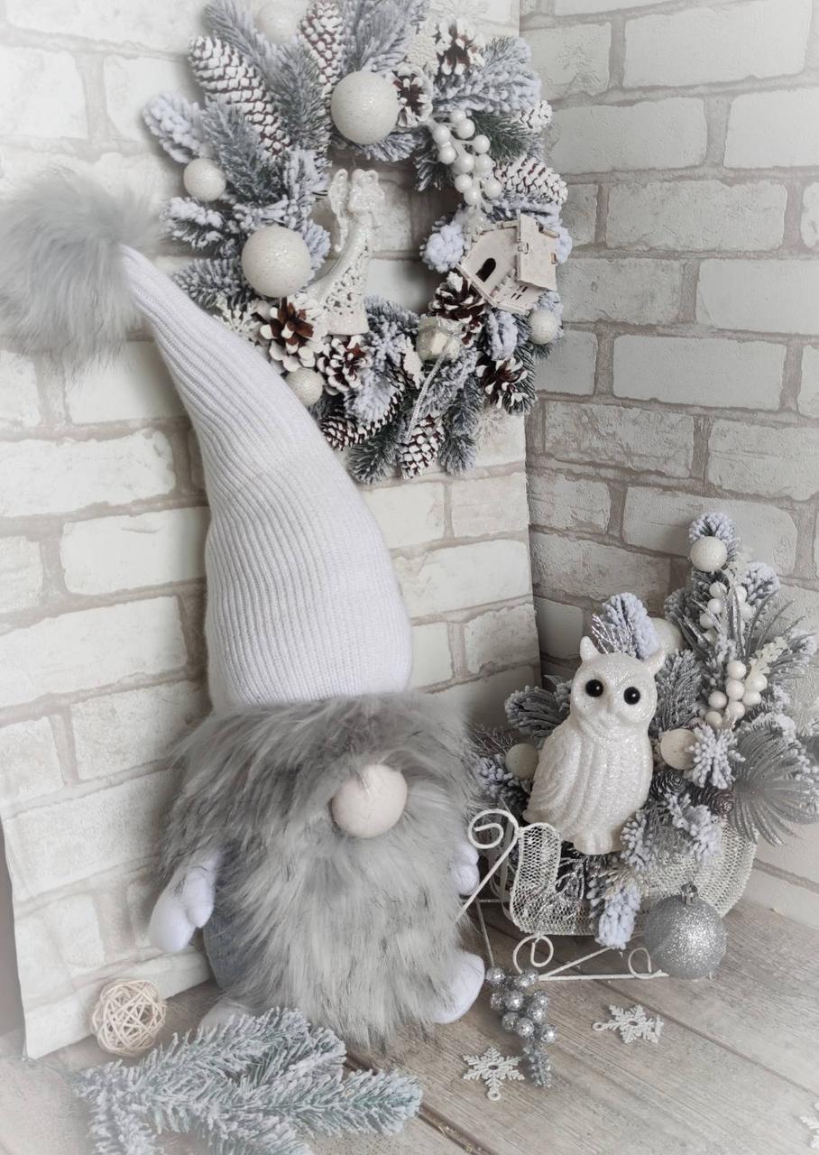 Новорічний Гном, гном ручна робота, вис.65 см., фото 1