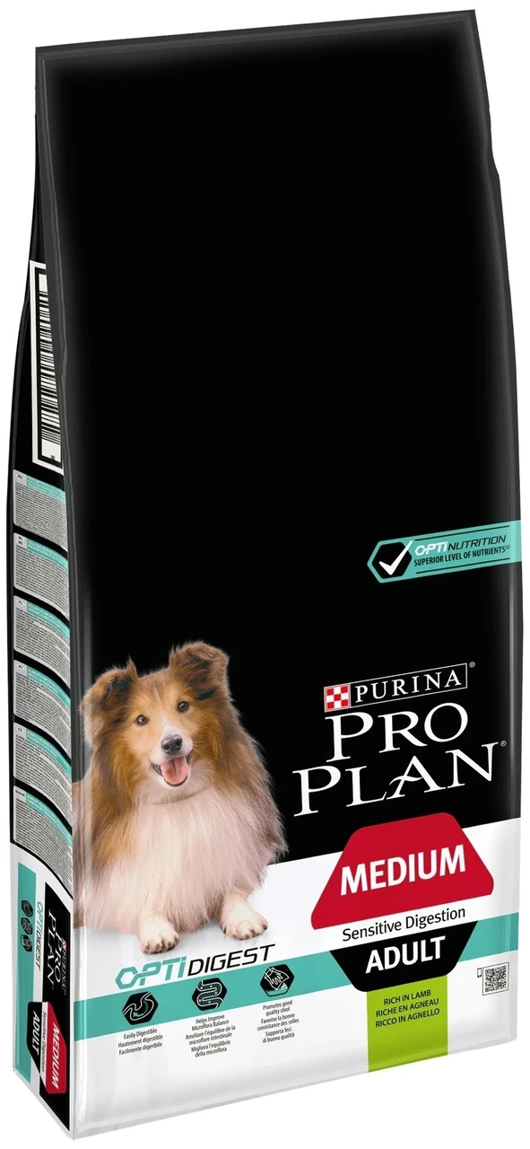 Pro Plan Adult Medium Sensitive Digestion Lamb Корм для дорослих собак середніх порід з ягням та рисом 14 кг