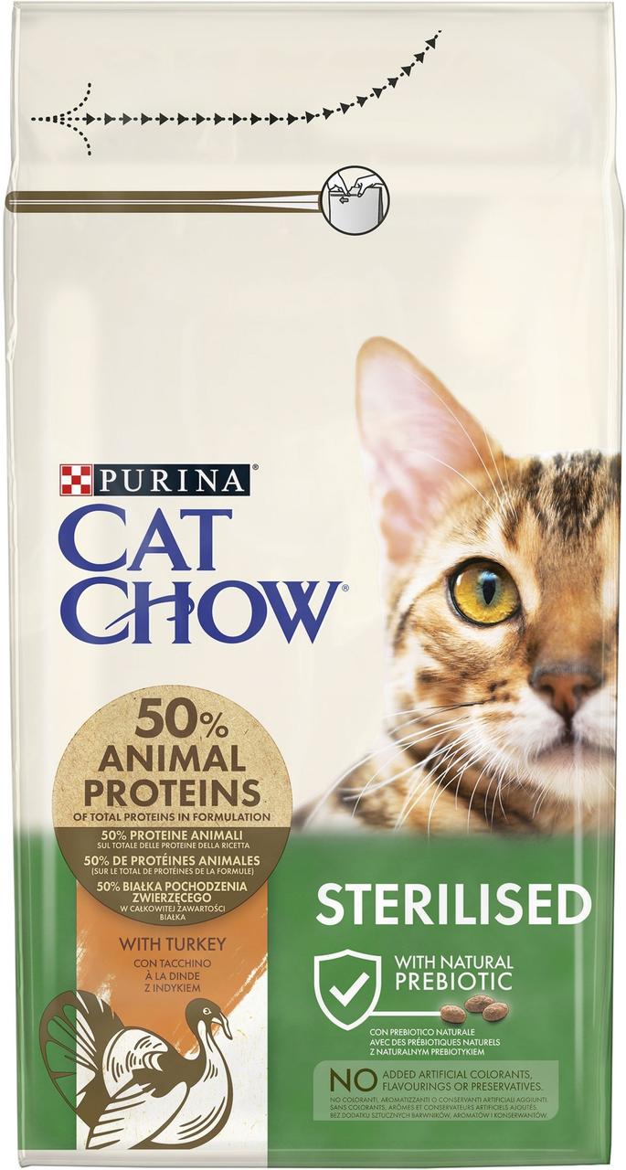 Cat Chow Sterilised Cat Turkey Сухий корм для кастрованих котів і стерилізованих кішок з індичкою 15 кг
