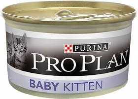 Purina Pro Plan Baby Kitten (банка) Консерви для кошенят Мус з куркою (24*85г)