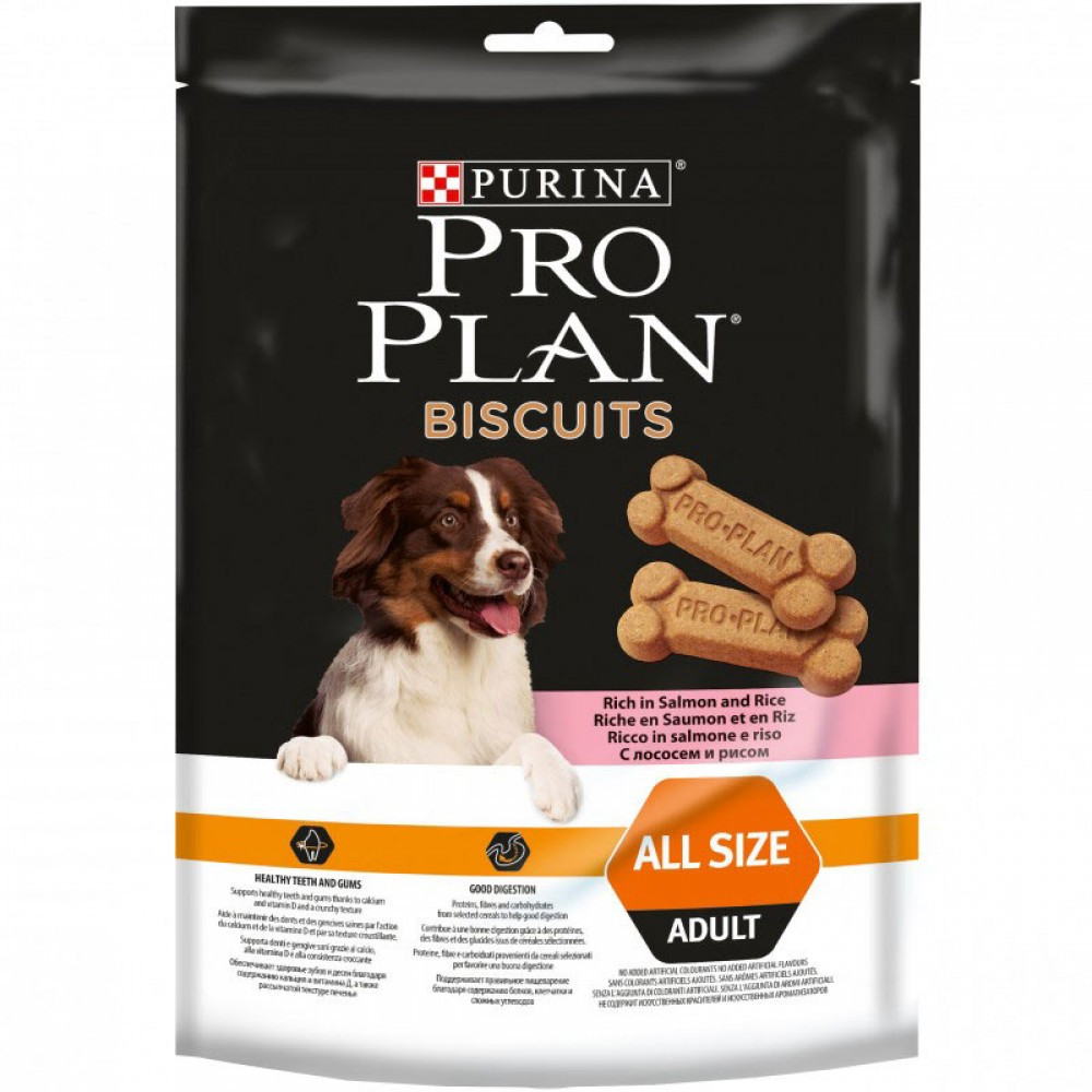 Pro Plan Biscuits Salmon&Rice Ласощі для собак з лососем і рисом 400 г
