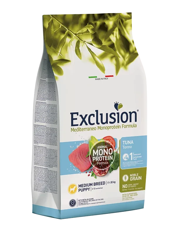 Корм для цуценят середніх порід із тунцем Exclusion PUPPY TUNA MEDIUM BREED 3 кг