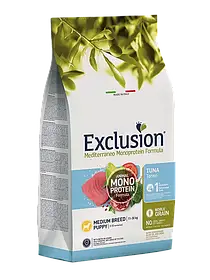 Корм для цуценят середніх порід із тунцем Exclusion PUPPY TUNA MEDIUM BREED 3 кг