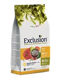 Корм для собак середніх порід з яловичиною Exclusion ADULT BEEF MEDIUM BREED 3 кг
