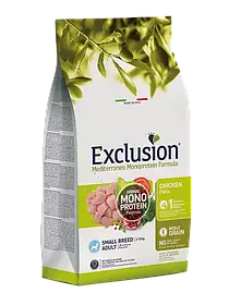 Корм для собак маленьких порід з куркою Exclusion ADULT CHICKEN SMALL BREED 500 г