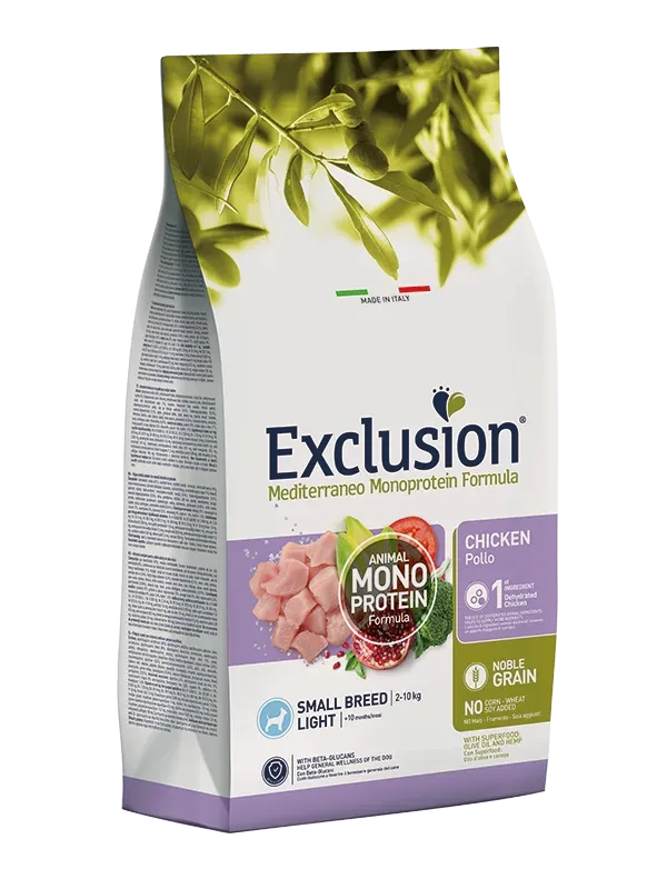 Корм для собак маленьких порід із надмірною вагою з куркою Exclusion LIGHT CHICKEN SMALL BREED 500 г