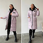 Пальто жіноче утеплене NOBILITAS 42 - 44 хакі стьобана плащівка (арт. 22045), фото 4