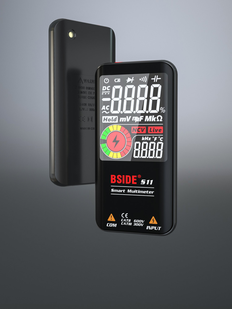 Цифровий мультиметр BSIDE S11 з ліхтариком