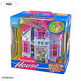 Будиночок для ляльок F611 розкладний (Розовый), фото 3