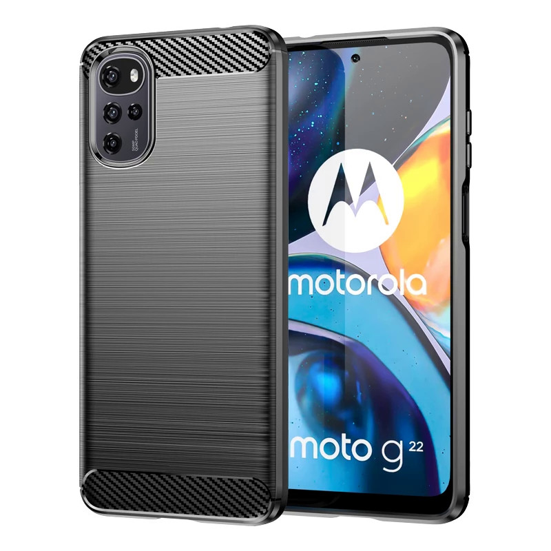 Гумовий чохол для Motorola G22 чорний протиударний бампер