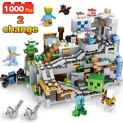 Купить Большой конструктор набор майнкрафт Горная пещера с питомцами ...