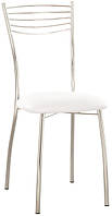Обеденный кухонный стул Виола Viola chrome V-1 белый Новый Стиль (заказ кратно 2 шт!)