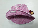 Шапка панама мікровельвет Міа, підкладка трикотаж, рожева, Dembo House, р. 48,50,52, фото 8