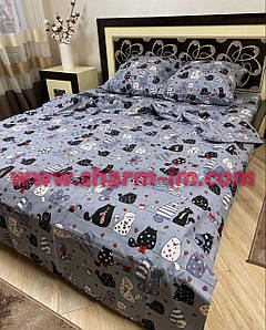 Комплект постільної білизни 150*215 см "Закохані котики" 100% бавовна