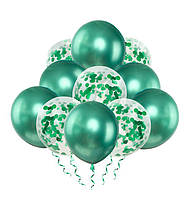 Воздушные шары "Metal&Green", Италия, (11шт.), качественный материал