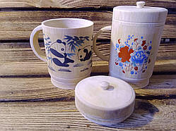 Кухоль (чашка) з бамбука. Авторський розпис. Ручна робота