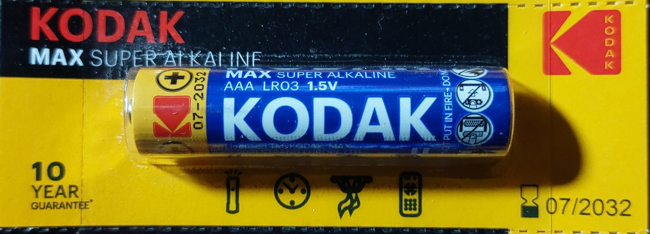 Батарейка лужна (Alkaline) AAA Kodak Max LR03 (1 шт.), фото 1