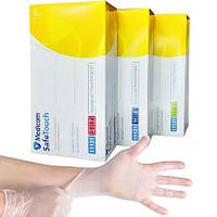 Перчатки виниловые Medicom SafeTouch S M L XL прозрачные 100 шт