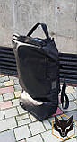 Тактична транспортна сумка/рюкзак 100літрів чорна, фото 8