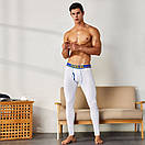 Бавовняні підштаники чоловічі Seobean гамаші на зиму білого кольору, фото 2