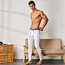 Бавовняні підштаники чоловічі Seobean гамаші на зиму білого кольору, фото 3