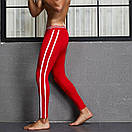 Чоловічі термо кальсони Seobean. Колір: червоний з білими смугами, фото 4