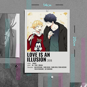 "Доджин і Хе Сон (Кохання це ілюзія / Love Is an Illusion)" плакат (постер) розміром А5 (14х20см)