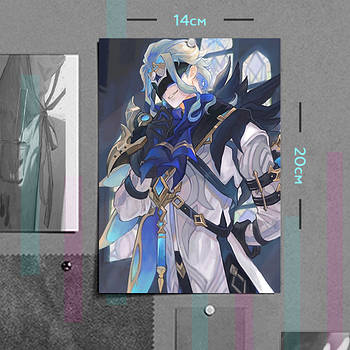 "Іль Дотторе (Геншин / Genshin)" плакат (постер) розміром А5 (14х20см)