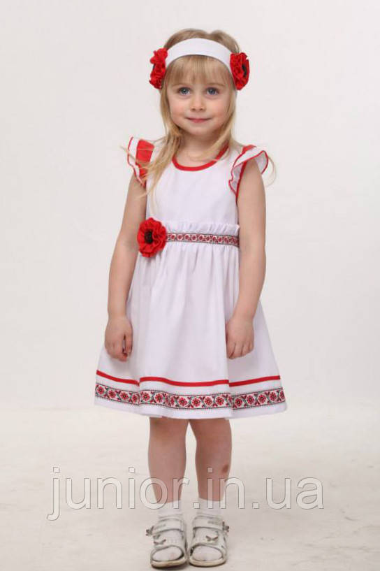 Плаття для дівчинки в українському стилі.Бавовна.92,110 р