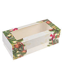 Коробка 330х150х110 для рулету з вікном Bh "Новорічна"