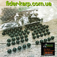 🇺🇦 Стопорна бусіна для лідкора , рибальського монтажа , діаметр 8 мм , колір хакі-зелений 🇺🇦