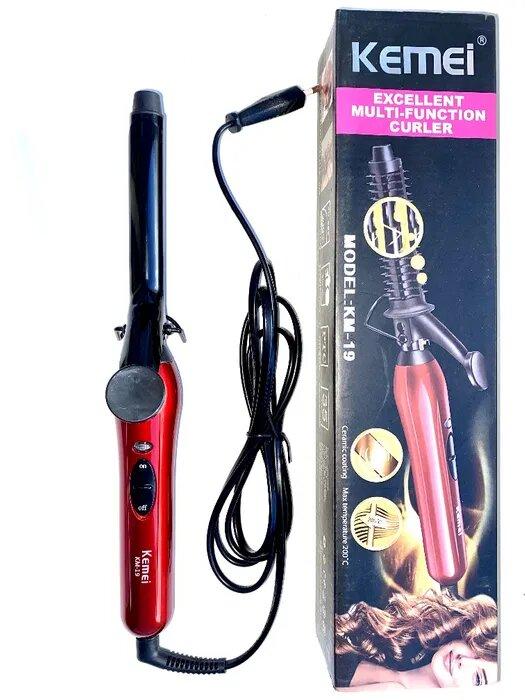 Качественная Плойка для Волос Kemei ZFB-KM-19 Черно-красная, Плойка для ...
