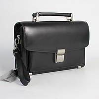 Кожаная мужская сумка барсетка Desisan с кодовым замком черная маленькая деловая сумочка из натуральной кожи