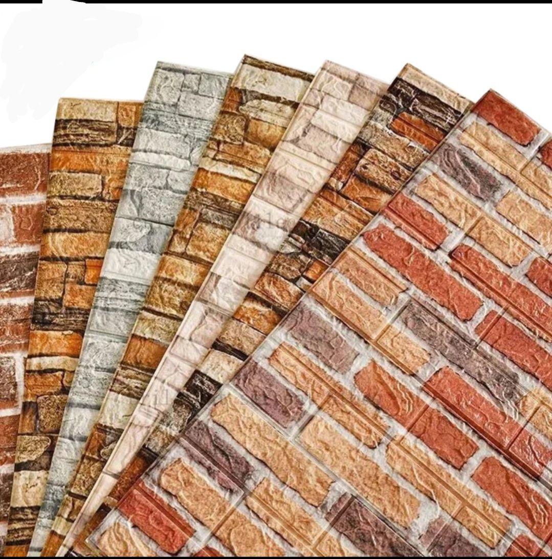 Універсальні самоклеючі 3Д панелі під Катеринославську цеглу з утеплюючим ефектом, фото 1