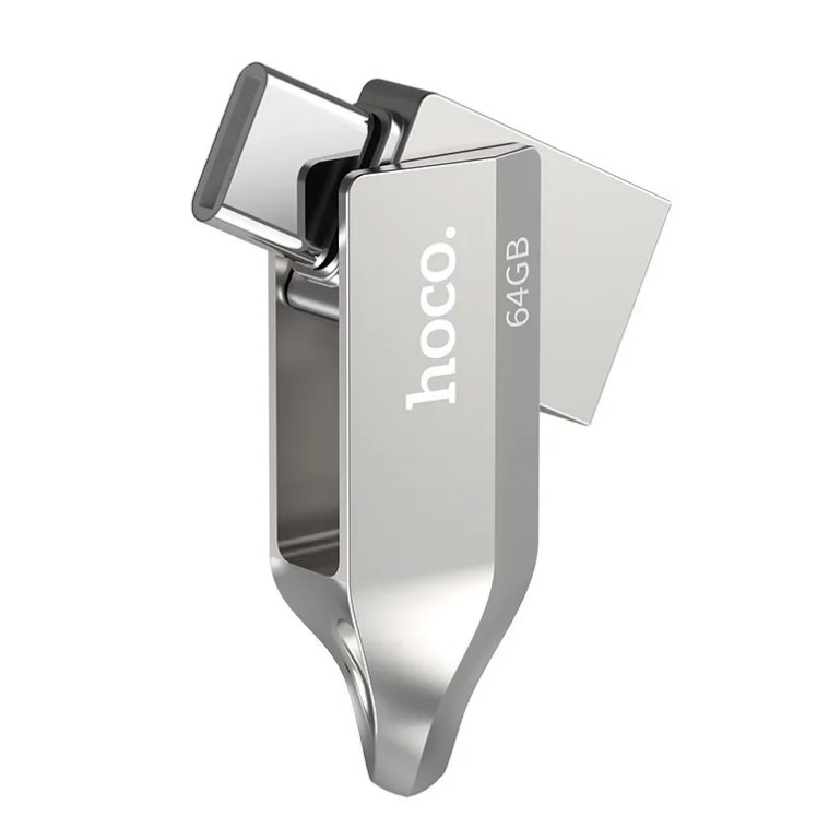 Флешка USB3.0 Type-C OTG UD8 64GB HOCO, Silver, фото 1
