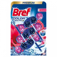 Туалетный блок для унитаза Bref Color Aktiv Flower 3 х 50 г