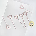 Скріпка-закладка "серце" подовжена, фото 3