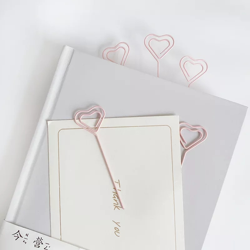 Скріпка-закладка "серце" подовжена, фото 1