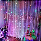 Гірлянда Штора "Водоспад" (3х3 м) , 480 LED, Різнокольорова / Світлодіодна Новорічна гірлянда на вікно, фото 9
