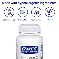 Pure Encapsulations OptiFerin-C / Оптиферин-С залізо 28 мг 60 капсул BX772, фото 4