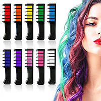 ❤️Набір гребінців з кольоровою крейдою для волосся Colorful Hair chalk 10 шт крейда для волосся